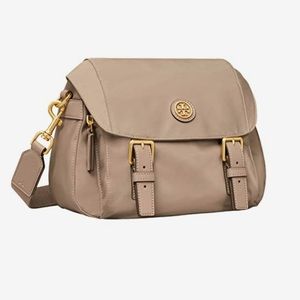 Tory Burch Virginia Messenger Bag in Gray Heron